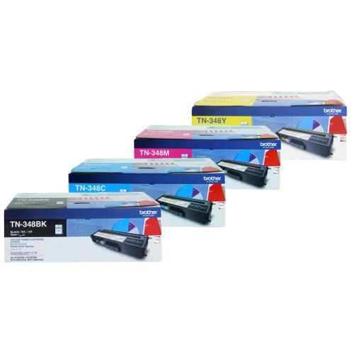 4 Pack Brother TN-348 Genuine Toner Cartridges